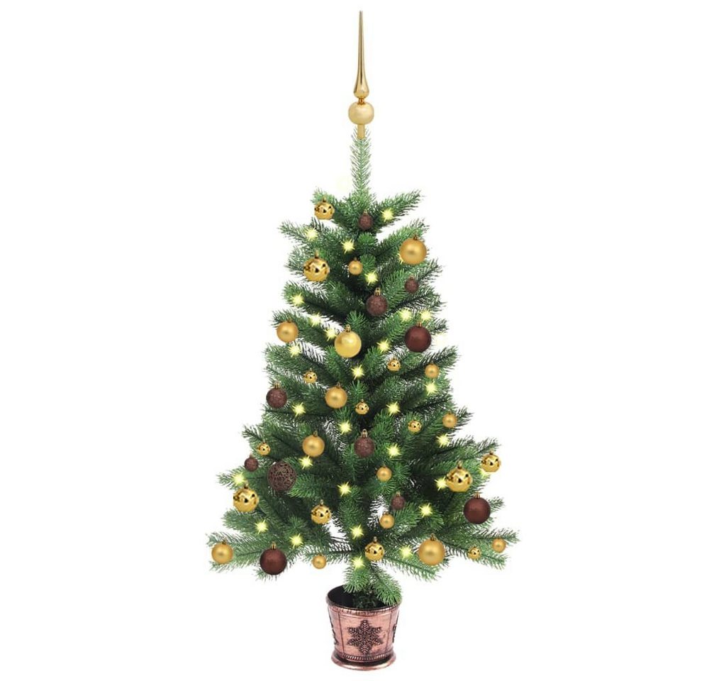 vidaXL Künstlicher Weihnachtsbaum Künstlicher Weihnachtsbaum mit Beleuchtung & Kugeln 65 cm Grün von vidaXL