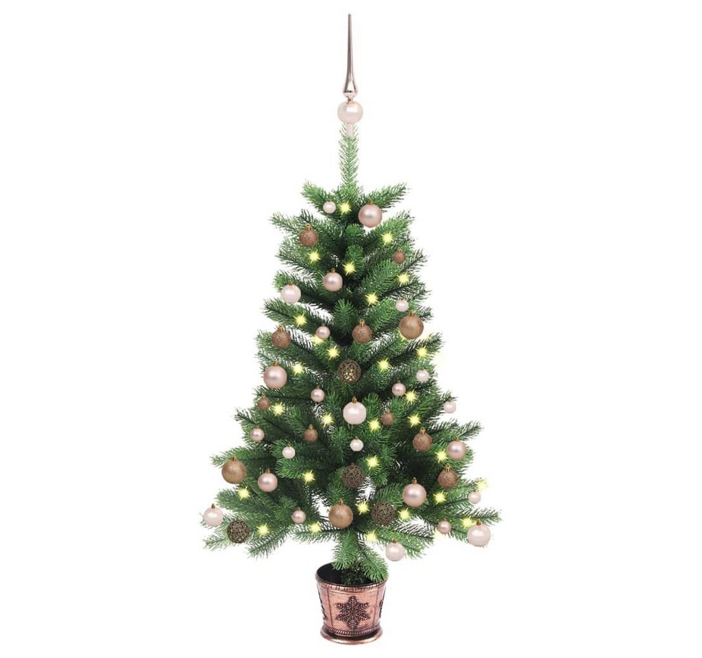 vidaXL Künstlicher Weihnachtsbaum Künstlicher Weihnachtsbaum mit Beleuchtung & Kugeln 65 cm Grün von vidaXL