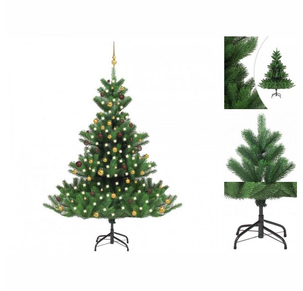 vidaXL Künstlicher Weihnachtsbaum Künstlicher Weihnachtsbaum Nordmann LED Kugeln Grün 210 cm von vidaXL