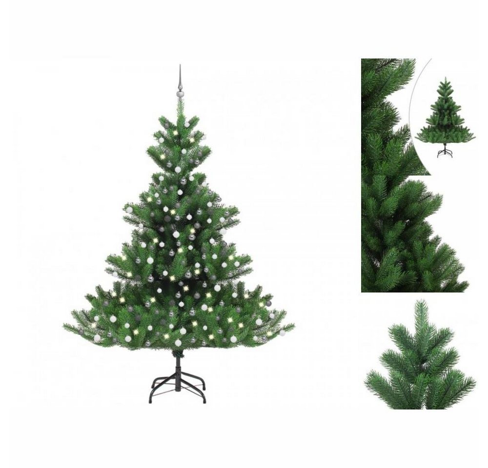 vidaXL Künstlicher Weihnachtsbaum Künstlicher Weihnachtsbaum Nordmann LED Kugeln Grün 240 cm von vidaXL