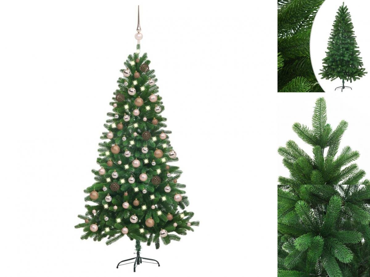 vidaXL Künstlicher Weihnachtsbaum Künstlicher Weihnachtsbaum mit LEDs Kugeln 150 cm Grün von vidaXL