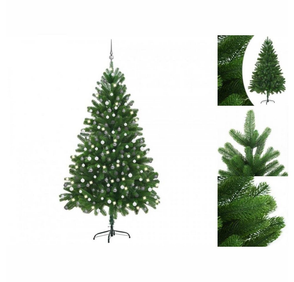 vidaXL Künstlicher Weihnachtsbaum Künstlicher Weihnachtsbaum mit LEDs Kugeln 210 cm Grün von vidaXL