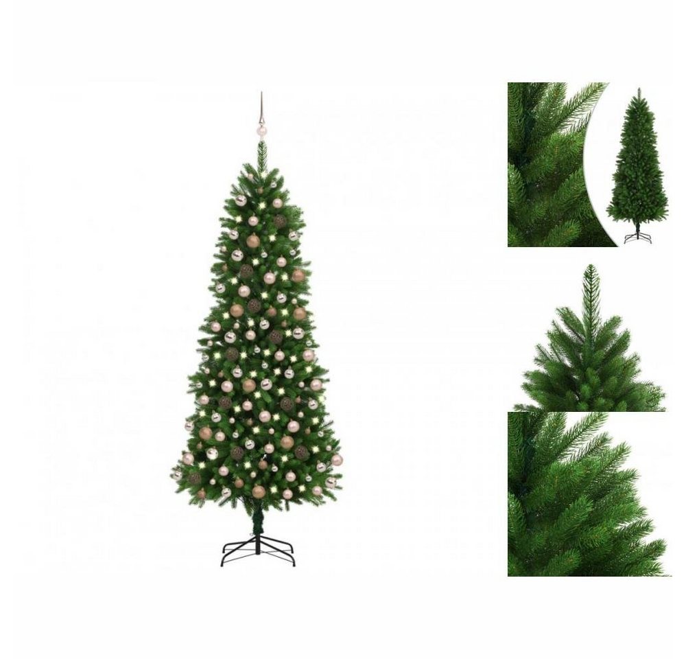 vidaXL Künstlicher Weihnachtsbaum Künstlicher Weihnachtsbaum mit LEDs Kugeln 240 cm Grün von vidaXL