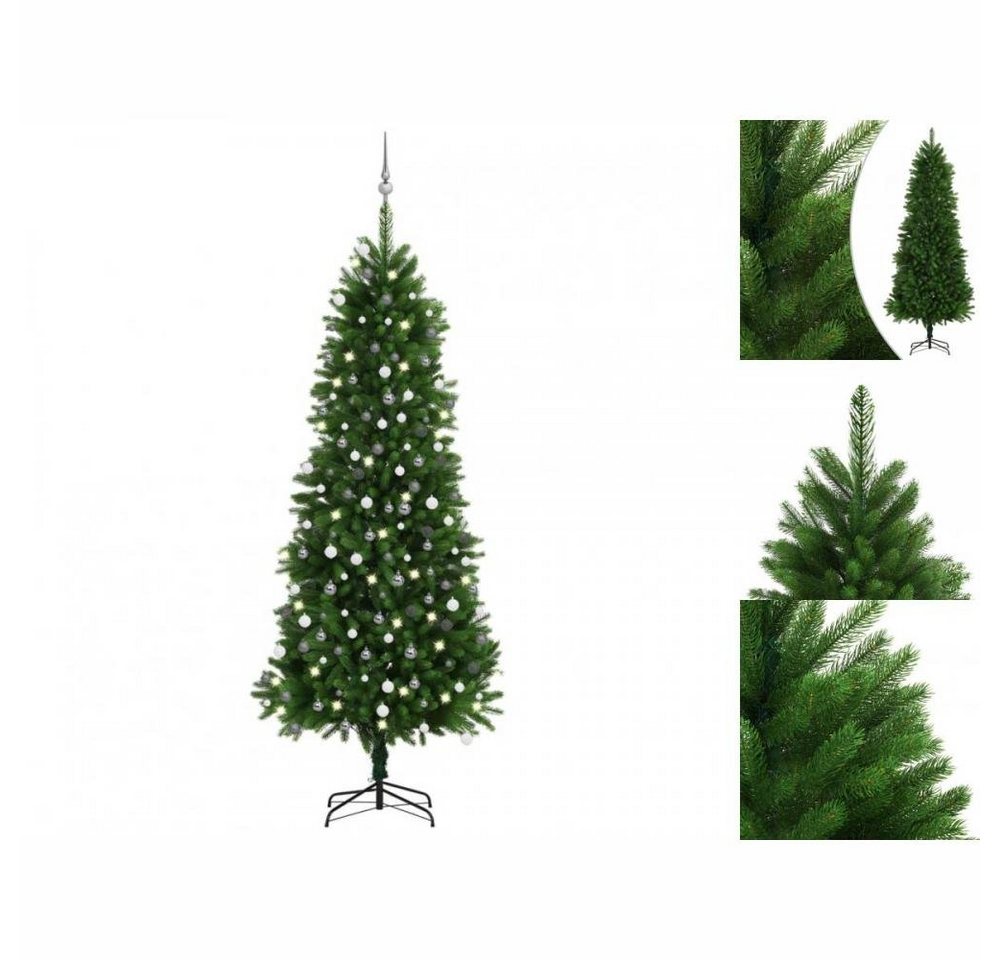vidaXL Künstlicher Weihnachtsbaum Künstlicher Weihnachtsbaum mit LEDs Kugeln 240 cm Grün von vidaXL