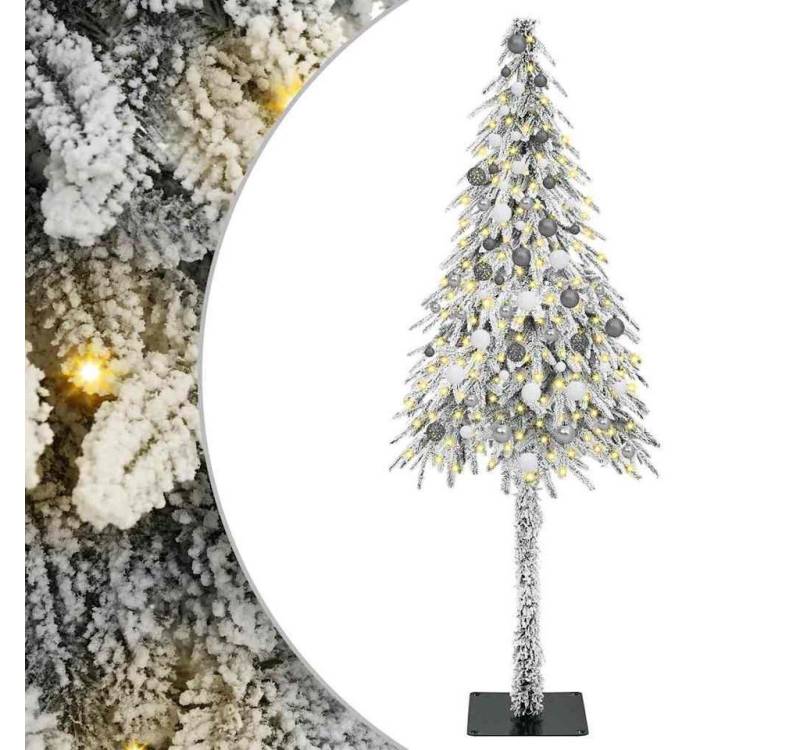 vidaXL Künstlicher Weihnachtsbaum Weihnachtsbaum mit 300 LEDs Weiß 210 cm PE und Stahl von vidaXL