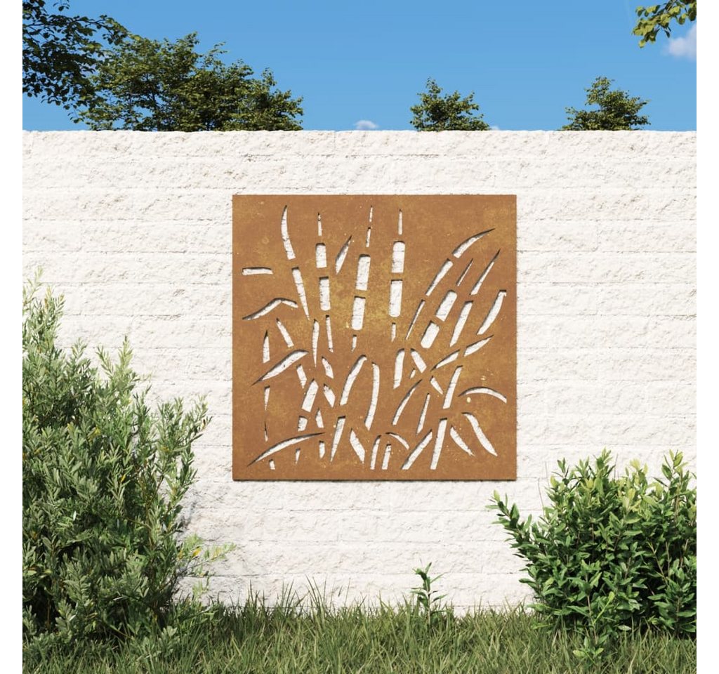 vidaXL Kunstdruck, Garten-Wanddeko 55x55 cm Cortenstahl Gras-Design vidaXL Kunstdruck, Garten-Wanddeko 55x55 cm Cortenstahl Gras-Design von vidaXL