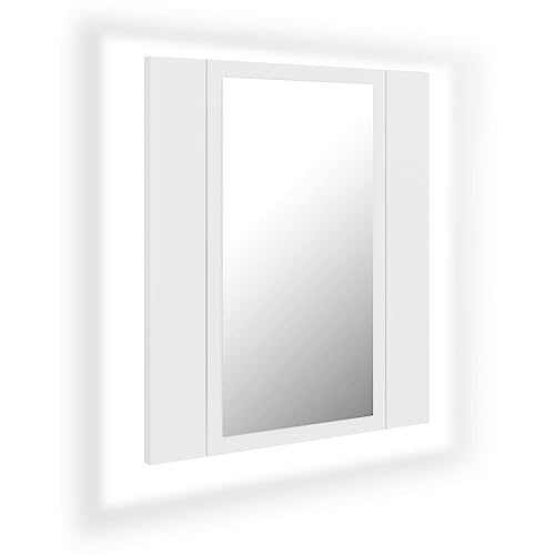 vidaXL LED Bad Spiegelschrank Badezimmerspiegel Badspiegel Spiegel Badschrank Badezimmerschrank Hängeschrank Wandschrank Weiß 40x12x45cm Acryl vidaXL LED Bad Spiegelschrank Badezimmerspiegel Badspiegel Spiegel Badschrank Badezimmerschrank Hängeschrank Wandschrank Weiß 40x12x45cm Acryl von vidaXL