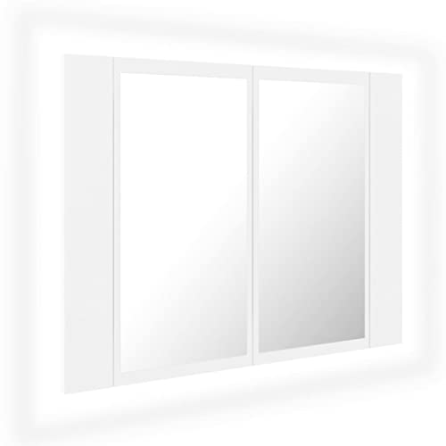 vidaXL LED Bad Spiegelschrank Badezimmerspiegel Badspiegel Spiegel Badschrank Badezimmerschrank Hängeschrank Wandschrank Weiß 60x12x45cm Acryl vidaXL LED Bad Spiegelschrank Badezimmerspiegel Badspiegel Spiegel Badschrank Badezimmerschrank Hängeschrank Wandschrank Weiß 60x12x45cm Acryl von vidaXL