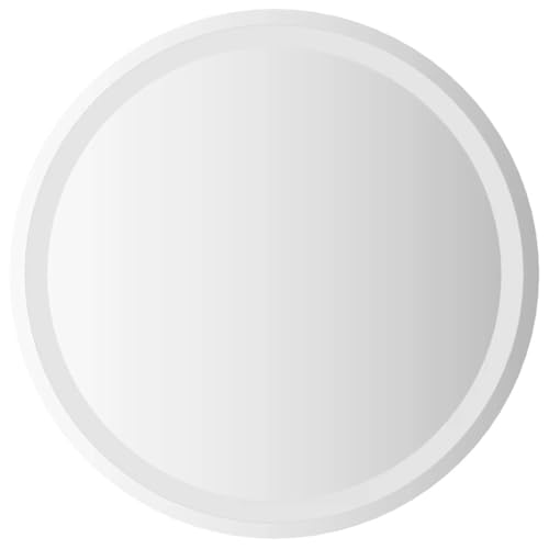vidaXL LED Badspiegel, Spiegel für Badezimmer, Badezimmerspiegel Wandmontage mit 1 Haken, Wandspiegel Kosmetikspiegel Lichtspiegel, Rund von vidaXL