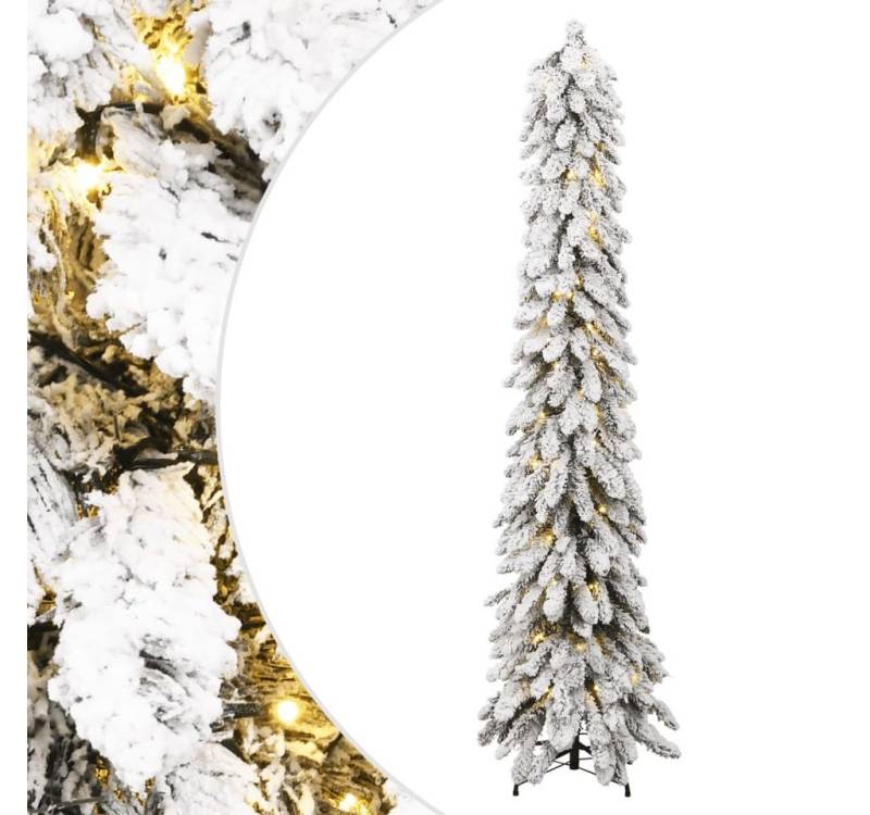 vidaXL LED Baum Künstlicher Weihnachtsbaum Beleuchtung & Schnee 100 LEDs 180 cm von vidaXL