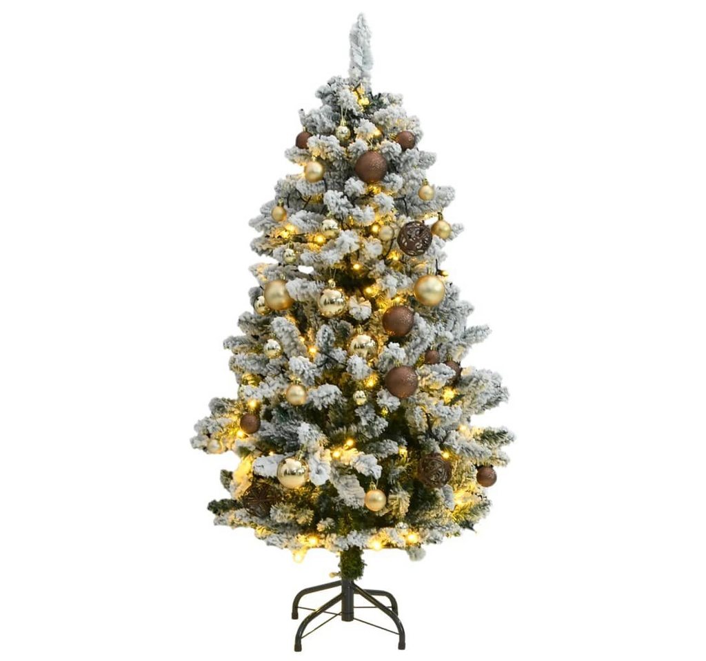 vidaXL LED Baum Künstlicher Weihnachtsbaum Klappbar 150 LEDs & Kugeln 150 cm von vidaXL