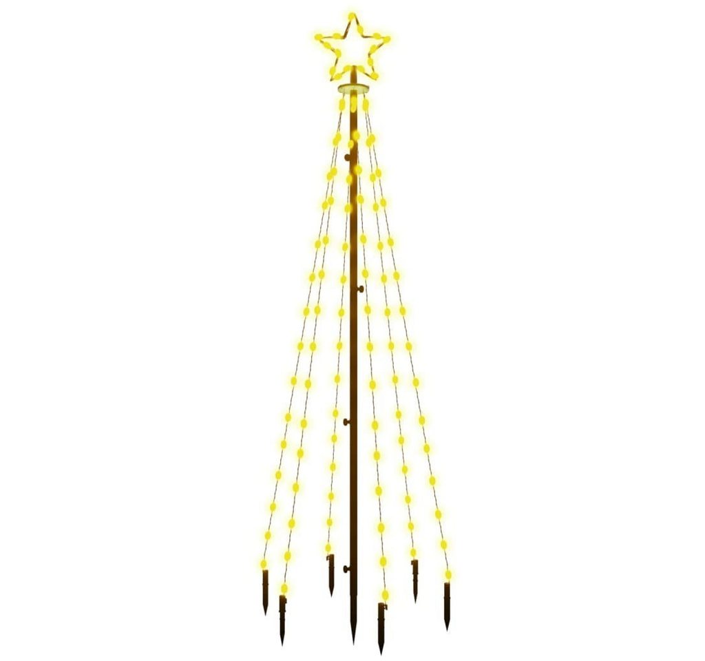 vidaXL LED Baum LED-Weihnachtsbaum mit Erdnägeln Warmweiß 108 LEDs 180 cm von vidaXL