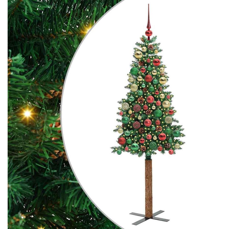 vidaXL LED Baum Schlanker Weihnachtsbaum mit 300 LEDs mit Ständer Grün 180 cm vidaXL LED Baum Schlanker Weihnachtsbaum mit 300 LEDs mit Ständer Grün 180 cm von vidaXL