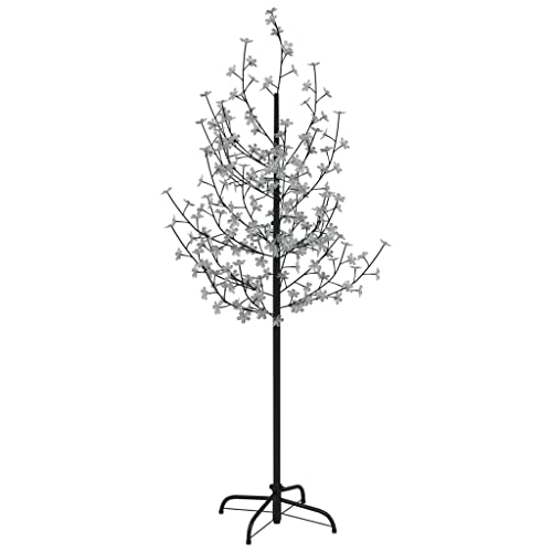 vidaXL LED Baum mit Kirschblüten Lichterbaum Leuchtbaum Kirschblütenbaum Dekobaum Weihnachtsdeko Außen Innen Warmweiß 200 LEDs 180cm von vidaXL