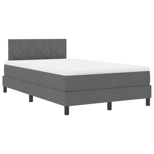 vidaXL LED Boxspringbett mit Matratze Dunkelgrau 120x190 cm Stoff vidaXL LED Boxspringbett mit Matratze Dunkelgrau 120x190 cm Stoff von vidaXL
