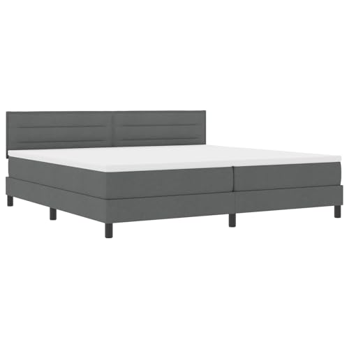 vidaXL Dunkelgraues Boxspringbett mit Matratze & Topper 200X200 cm Stoff Komplettes Schlafzimmer-Set Möbliert mit Reißverschlussbezug und Schutzauflage aus Schaumstoff. vidaXL Dunkelgraues Boxspringbett mit Matratze & Topper 200X200 cm Stoff Komplettes Schlafzimmer-Set Möbliert mit Reißverschlussbezug und Schutzauflage aus Schaumstoff. von vidaXL