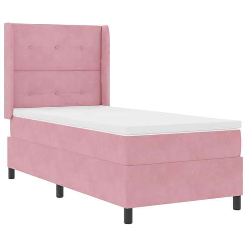 vidaXL LED Boxspringbett mit Matratze Rosa 90x200 cm Samt vidaXL LED Boxspringbett mit Matratze Rosa 90x200 cm Samt von vidaXL