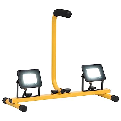 vidaXL LED Fluter mit Handgriff Flutlicht Baustrahler Scheinwerfer Außenstrahler Gartenstrahler Arbeitsscheinwerfer Arbeitsleuchte 2x10W Kaltweiß vidaXL LED Fluter mit Handgriff Flutlicht Baustrahler Scheinwerfer Außenstrahler Gartenstrahler Arbeitsscheinwerfer Arbeitsleuchte 2x10W Kaltweiß von vidaXL