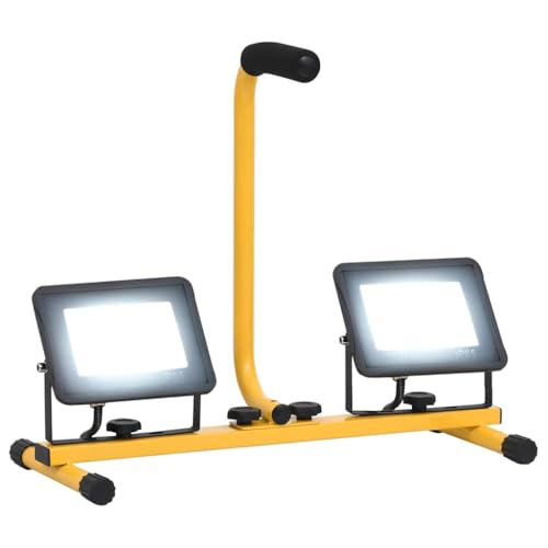 vidaXL LED Fluter mit Handgriff Flutlicht Baustrahler Scheinwerfer Außenstrahler Gartenstrahler Arbeitsscheinwerfer Arbeitsleuchte 2x30W Kaltweiß vidaXL LED Fluter mit Handgriff Flutlicht Baustrahler Scheinwerfer Außenstrahler Gartenstrahler Arbeitsscheinwerfer Arbeitsleuchte 2x30W Kaltweiß von vidaXL