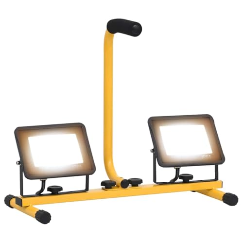vidaXL LED Fluter mit Handgriff Flutlicht Baustrahler Scheinwerfer Außenstrahler Gartenstrahler Arbeitsscheinwerfer Arbeitsleuchte 2x30W Warmweiß vidaXL LED Fluter mit Handgriff Flutlicht Baustrahler Scheinwerfer Außenstrahler Gartenstrahler Arbeitsscheinwerfer Arbeitsleuchte 2x30W Warmweiß von vidaXL