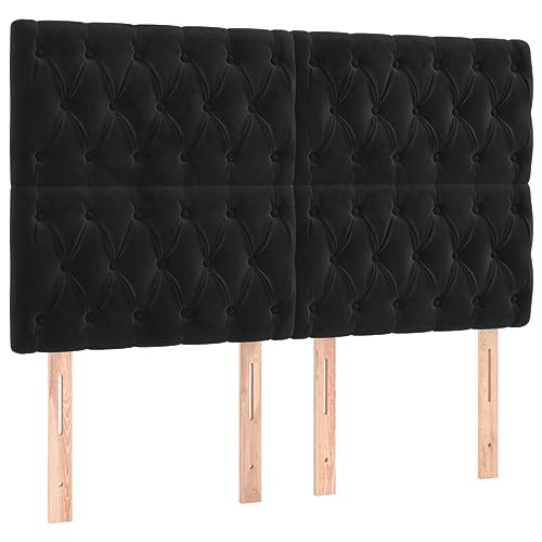 vidaXL LED Kopfteil Bettkopfteil Polsterkopfteil Betthaupt für Bett Bettgestell Bettrahmen Schlafzimmer Bettzubehör Schwarz 160x7x118/128cm Samt vidaXL LED Kopfteil Bettkopfteil Polsterkopfteil Betthaupt für Bett Bettgestell Bettrahmen Schlafzimmer Bettzubehör Schwarz 160x7x118/128cm Samt von vidaXL