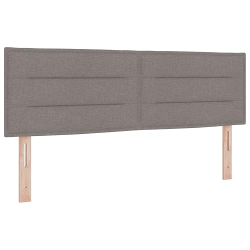 vidaXL LED Kopfteil Linien Design Taupe 160 cm Stoff | Wandmontiert Modern Streifenbeleuchtung Ideal vidaXL LED Kopfteil Linien Design Taupe 160 cm Stoff | Wandmontiert Modern Streifenbeleuchtung Ideal von vidaXL