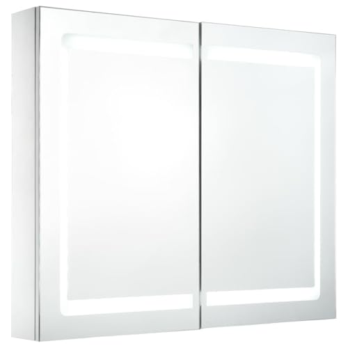 vidaXL LED Spiegelschrank mit 3 Ablagen Badschrank Badspiegel Badezimmerspiegel Hängespiegel Badezimmer Spiegel Hängeschrank 80x12,2x68cm vidaXL LED Spiegelschrank mit 3 Ablagen Badschrank Badspiegel Badezimmerspiegel Hängespiegel Badezimmer Spiegel Hängeschrank 80x12,2x68cm von vidaXL