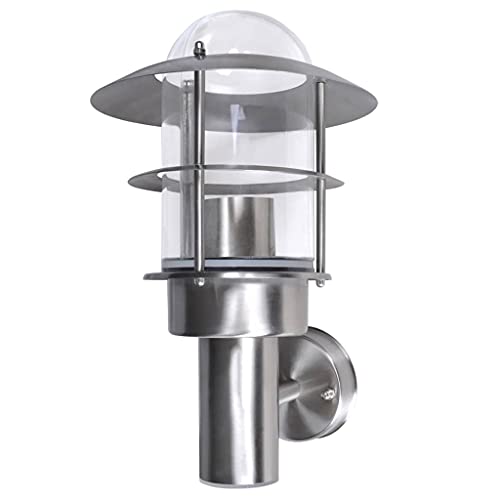 vidaXL LED Wandleuchte Lampe Edelstahl Außenwandleuchte Außenlampe Gartenbeleuchtung E27 NEU von vidaXL