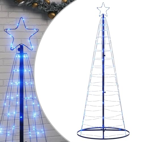 vidaXL LED Weihnachtsbaum 200 LEDs Blau 182 cm von vidaXL
