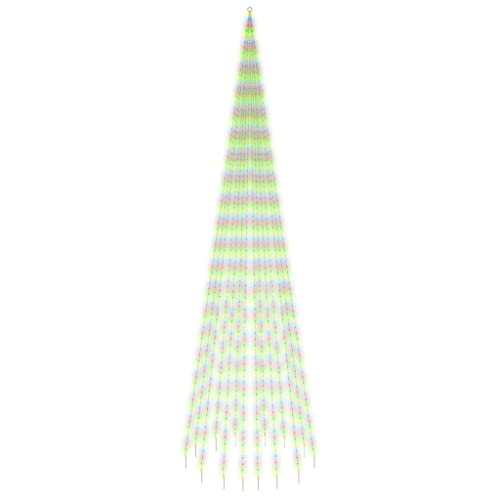 vidaXL LED-Weihnachtsbaum für Fahnenmast Mehrfarbig 1134 LEDs 800 cm von vidaXL