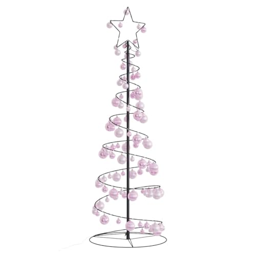 vidaXL LED Weihnachtsbaum, Tannenbaum mit Kugeln 100 LEDs Weihnachtsdeko Christbaum Kegelform 8 Lichteffekte, Weihnachtsbeleuchtung, Warmweiß 150cm vidaXL LED Weihnachtsbaum, Tannenbaum mit Kugeln 100 LEDs Weihnachtsdeko Christbaum Kegelform 8 Lichteffekte, Weihnachtsbeleuchtung, Warmweiß 150cm von vidaXL