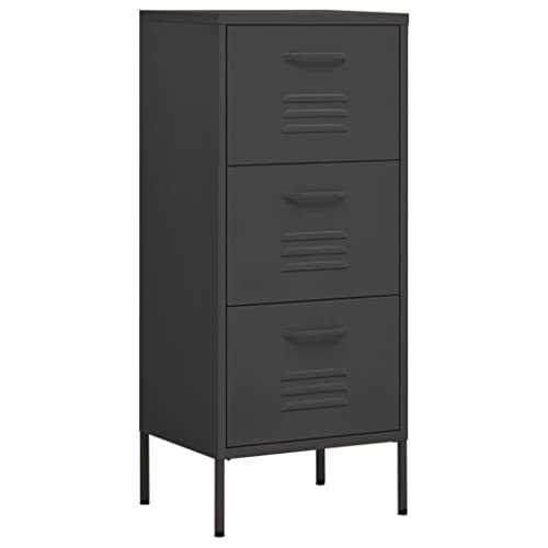 vidaXL Lagerschrank Sideboard Kommode Anrichte Stahlschrank Schrank Beistellschrank Mehrzweckschrank Bücherschrank Standschrank Anthrazit 42,5x35x101,5cm Stahl vidaXL Lagerschrank Sideboard Kommode Anrichte Stahlschrank Schrank Beistellschrank Mehrzweckschrank Bücherschrank Standschrank Anthrazit 42,5x35x101,5cm Stahl von vidaXL