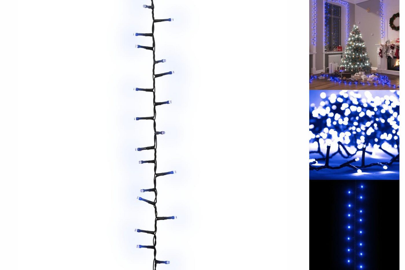 vidaXL Lichterkette LED-Lichterkette mit 3000 LEDs Blau 30 m PVC Weihnachtsbaum Beleuchtun von vidaXL