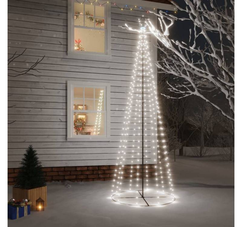 vidaXL Lichterkette LED-Weihnachtsbaum Kegelform Kaltweiß 310 LEDs 100x300 cm von vidaXL