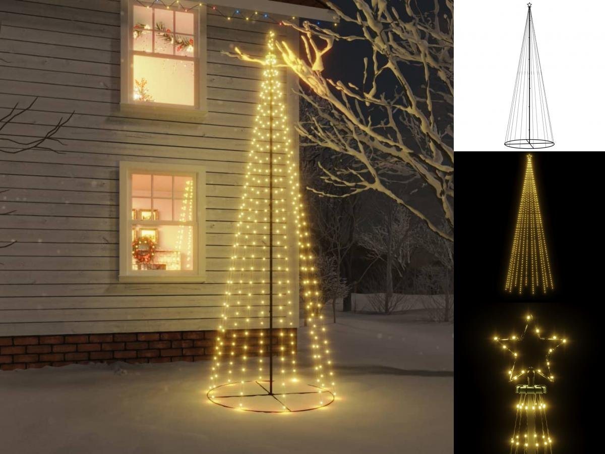 vidaXL Lichterkette LED-Weihnachtsbaum Kegelform Warmweiß 732 LEDs 160x500 cm von vidaXL