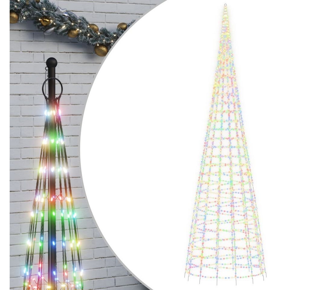 vidaXL Lichterkette LED-Weihnachtsbaum für Fahnenmast 3000 LEDs Mehrfarbig 800 cm Außenber vidaXL Lichterkette LED-Weihnachtsbaum für Fahnenmast 3000 LEDs Mehrfarbig 800 cm Außenber von vidaXL