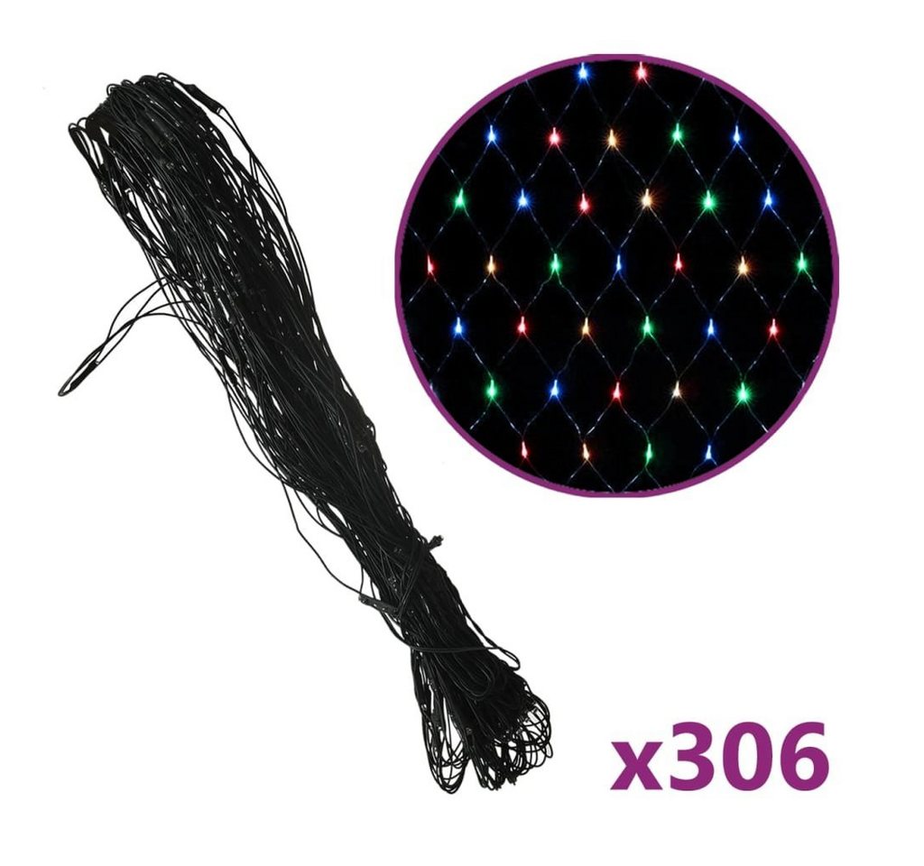 vidaXL Lichterkette Weihnachts-Lichternetz Mehrfarbig 3x3 m 306 LEDs Indoor Outdoor vidaXL Lichterkette Weihnachts-Lichternetz Mehrfarbig 3x3 m 306 LEDs Indoor Outdoor von vidaXL