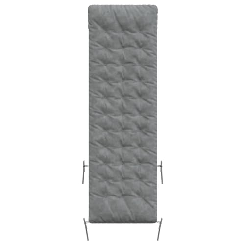 vidaXL Liegekissen, Wildlederimitat, grau, 160 x 50 x 10 cm, Outdoorkissen, Gartensitzkissen, Kissen für Gartenmöbel von vidaXL