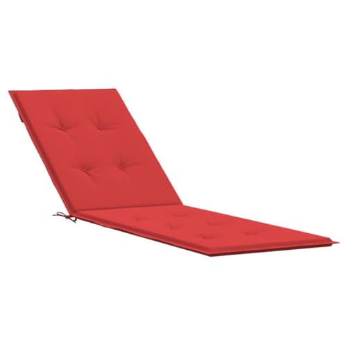 vidaXL Liegestuhl Auflage, Polster Auflage für Deckchair, Polsterauflage für Gartenliege, Liegenauflage Outdoor, Rot (75+105) x50x3cm von vidaXL