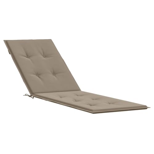 vidaXL Liegestuhl Auflage, Polster Auflage für Deckchair, Polsterauflage für Gartenliege, Liegenauflage Outdoor, Taupe (75+105) x50x3cm von vidaXL