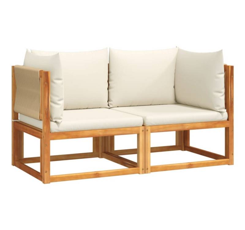 vidaXL Loungesofa Gartensofas-Ecke mit Kissen 2 Stk. Holz & Seil, 1 Teile von vidaXL