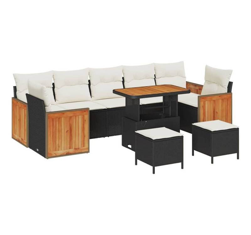 vidaXL Loungesofa Garten-Sofa-Set 10 pcs Schwarz und Creme Poly-Rattan, 10 Teile vidaXL Loungesofa Garten-Sofa-Set 10 pcs Schwarz und Creme Poly-Rattan, 10 Teile von vidaXL