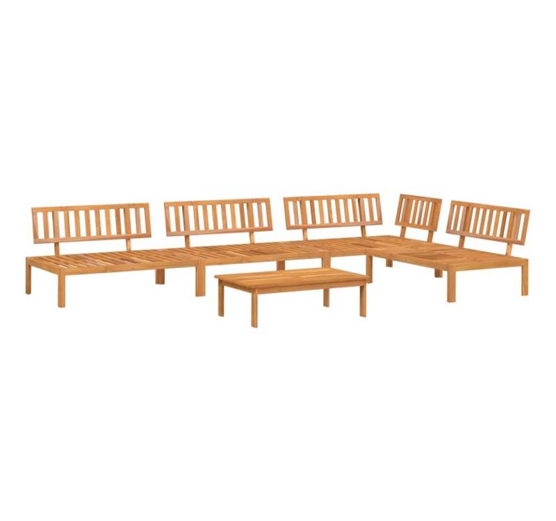 vidaXL Loungesofa 5-tlg. Garten-Sofagarnitur aus Paletten Massivholz, 1 Teile von vidaXL