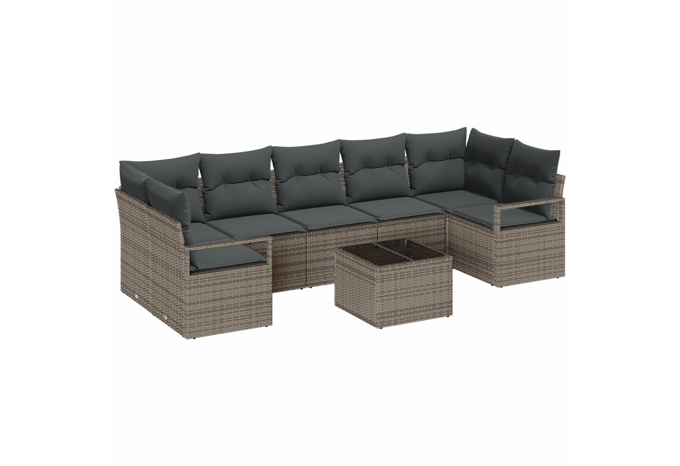 vidaXL Loungesofa 8-teiliges Garten Schlafsofa Set mit Kissen Grau Poly Rattan, 5 Teile vidaXL Loungesofa 8-teiliges Garten Schlafsofa Set mit Kissen Grau Poly Rattan, 5 Teile von vidaXL