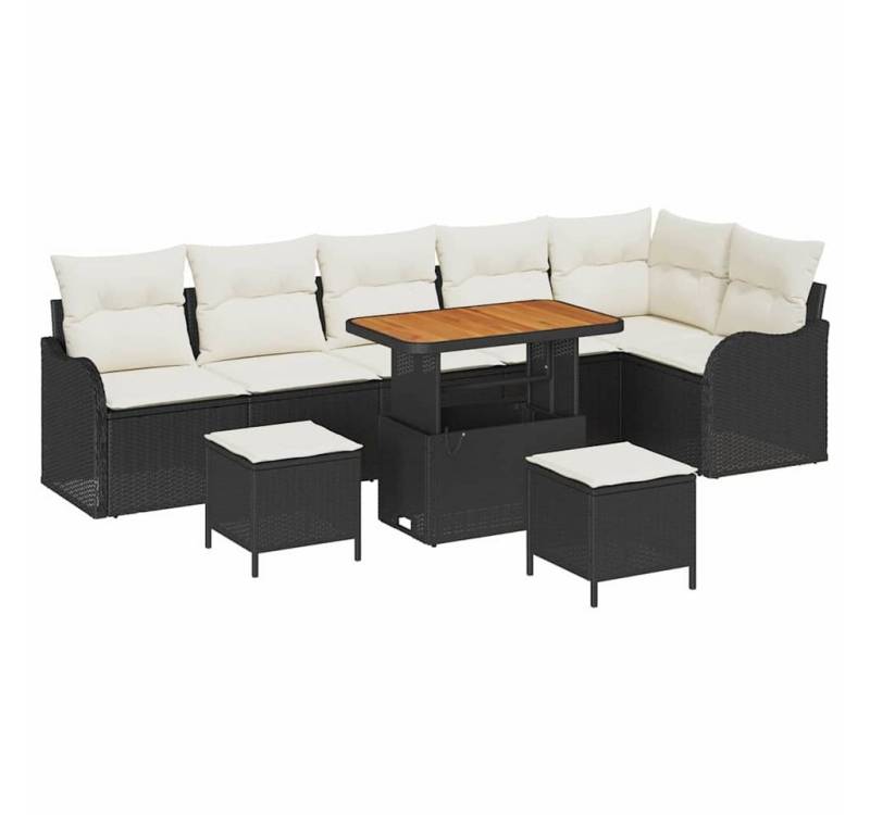 vidaXL Loungesofa Garten-Sofa-Set mit Kissen mit Speicher 9 pcs Schwarz und Creme, 9 Teile vidaXL Loungesofa Garten-Sofa-Set mit Kissen mit Speicher 9 pcs Schwarz und Creme, 9 Teile von vidaXL