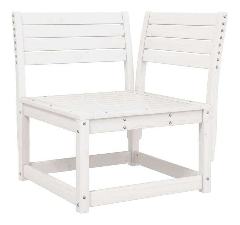 vidaXL Loungesofa Garten-Ecksofa Weiß 73x73x78 cm Massivholz Kiefer, 1 Teile von vidaXL