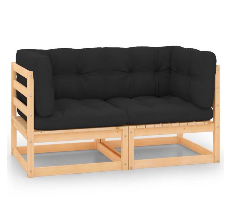 vidaXL Loungesofa Garten-Ecksofas mit Kissen 2 Stk. Massivholz Kiefer, 1 Teile von vidaXL