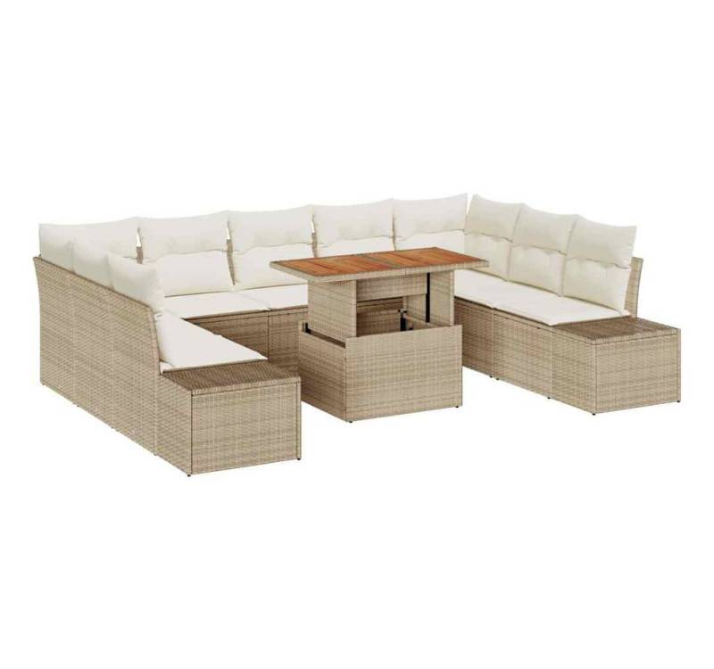 vidaXL Loungesofa Garten Essgruppe 10 pcs Beige und Creme 100 x 55 x 73 cm, 10 Teile vidaXL Loungesofa Garten Essgruppe 10 pcs Beige und Creme 100 x 55 x 73 cm, 10 Teile von vidaXL
