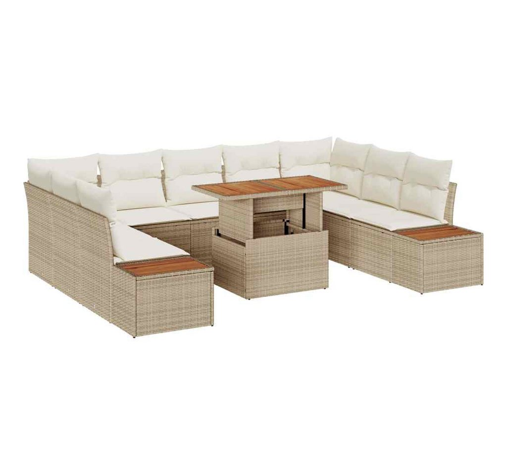 vidaXL Loungesofa Garten Essgruppe 10 pcs Beige und Creme 100 x 55 x 73 cm, 10 Teile vidaXL Loungesofa Garten Essgruppe 10 pcs Beige und Creme 100 x 55 x 73 cm, 10 Teile von vidaXL