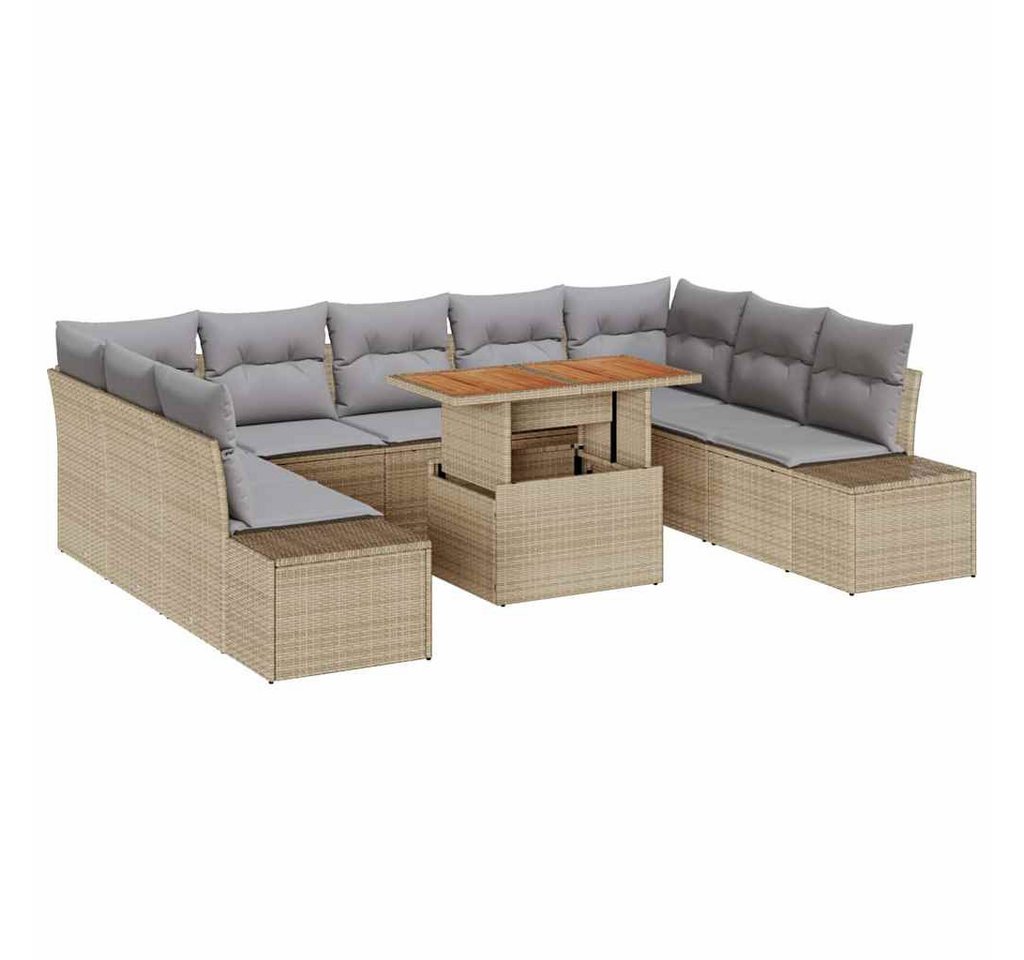 vidaXL Loungesofa Garten Essgruppe 10 pcs Beige und Grau 100 x 55 x 73 cm, 10 Teile vidaXL Loungesofa Garten Essgruppe 10 pcs Beige und Grau 100 x 55 x 73 cm, 10 Teile von vidaXL
